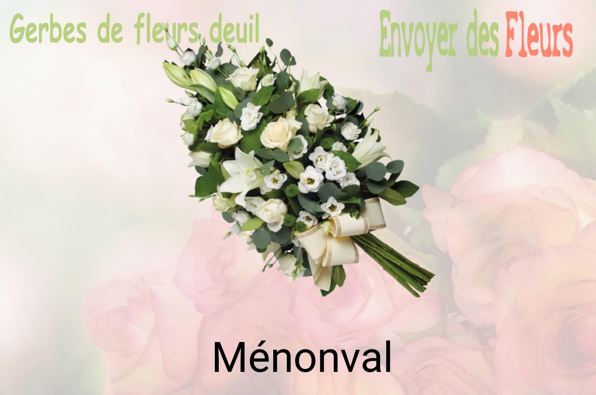 Gerbe de fleurs de deuil livrée à Ménonval